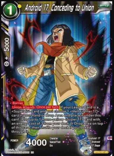 Android 17, Conceding to Union - BT14-107 - Card Masters
