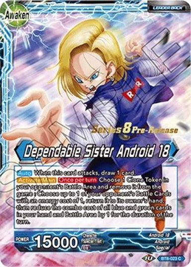 Android 18 | Dependable Sister Android 18 - BT8-023 - Pre-Release Promo - Card Masters