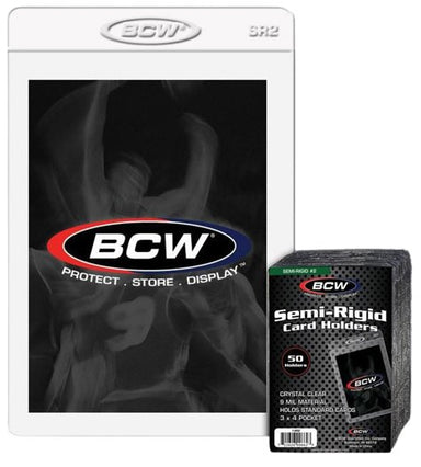 BCW Semi Rigid Card Holder (50 Holders Per Pack) - Card Masters