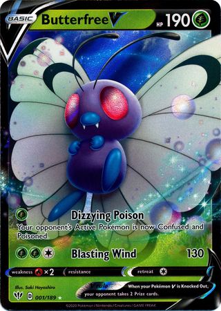 Butterfree V - 001/189 - Ultra Rare - Card Masters
