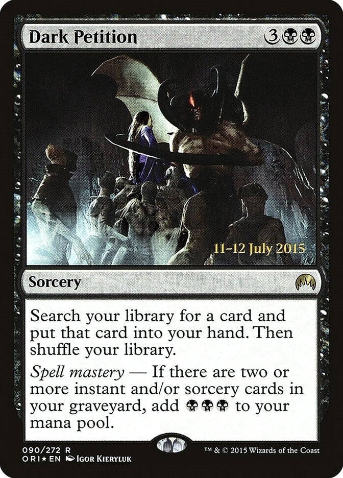 Image for Dark Petition (90) (Prerelease Cards) (PRE) - Magic: The Gathering