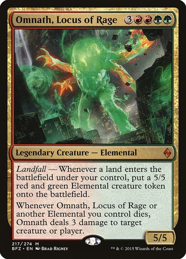 Image for Omnath, Locus of Rage (217) (Battle for Zendikar) - Magic: The Gathering
