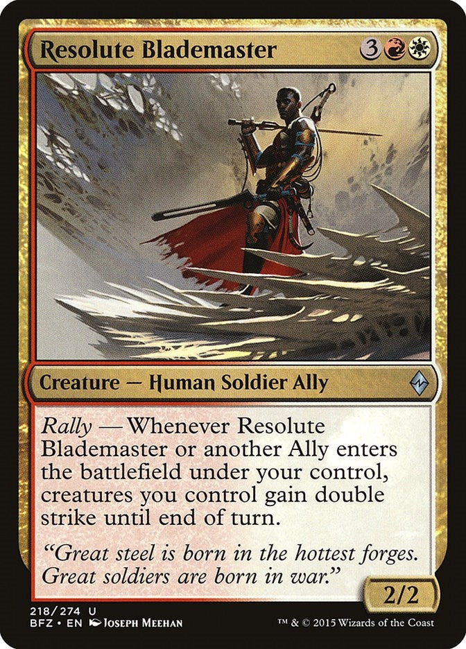 Image for Resolute Blademaster (218) (Battle for Zendikar) - Magic: The Gathering