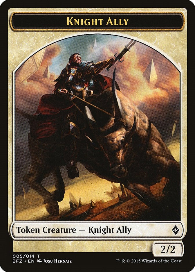 Image for Knight Ally Token (5) (Battle for Zendikar) - Magic: The Gathering