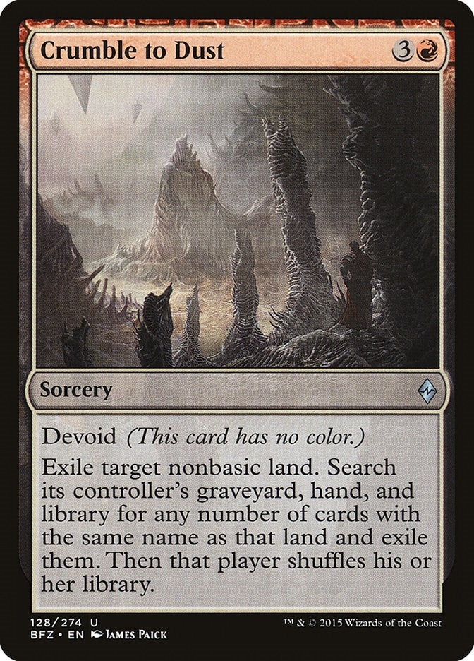 Image for Crumble to Dust (128) (Battle for Zendikar) - Magic: The Gathering