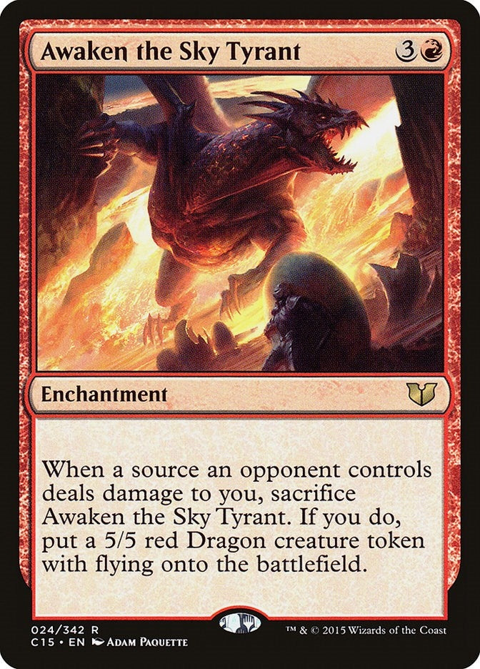 Image for Awaken the Sky Tyrant (24) (Commander 2015) (C15) - Magic: The Gathering