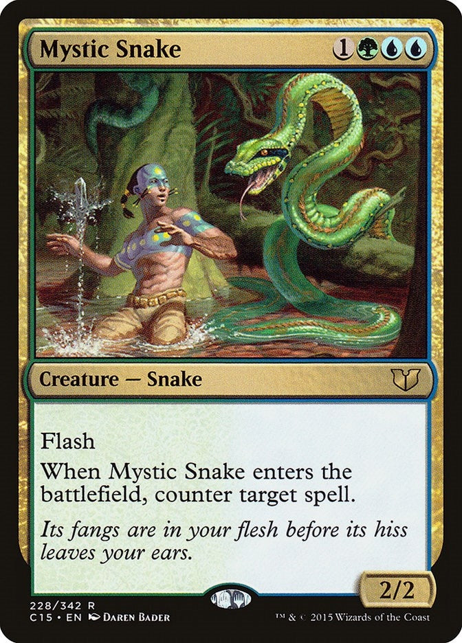 Image for Mystic Snake (228) (Commander 2015) (C15) - Magic: The Gathering