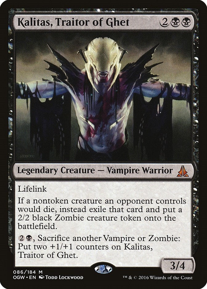 Image for Kalitas, Traitor of Ghet (86) (Oath of the Gatewatch) (OGW) - Magic: The Gathering