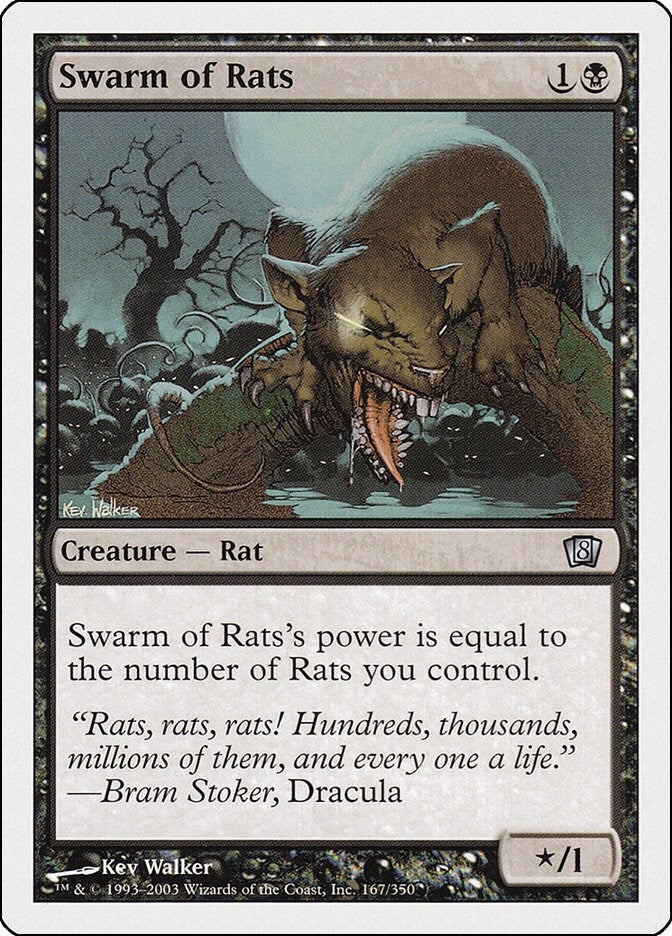 Image for Swarm of Rats (167) (8th Edition) (8ED) - Magic: The Gathering