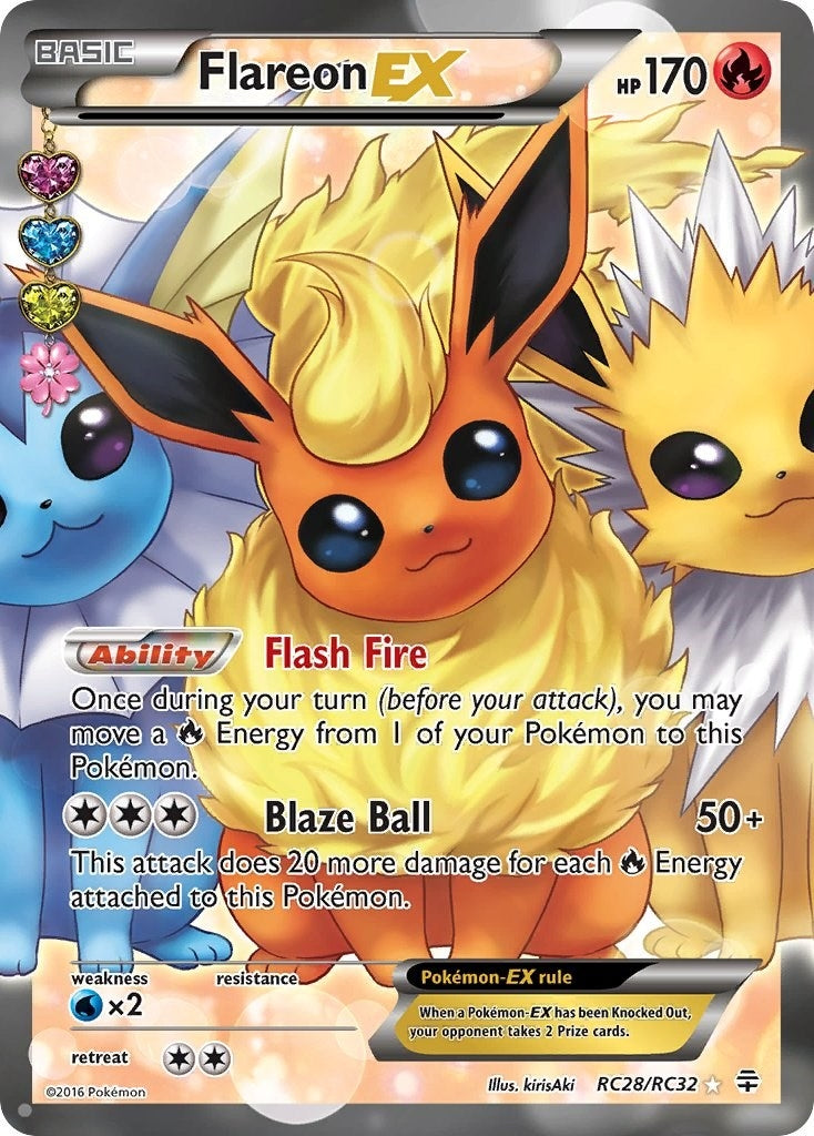 Flareon EX (Full Art) (RC28/RC32) (Generations: Radiant Collection)