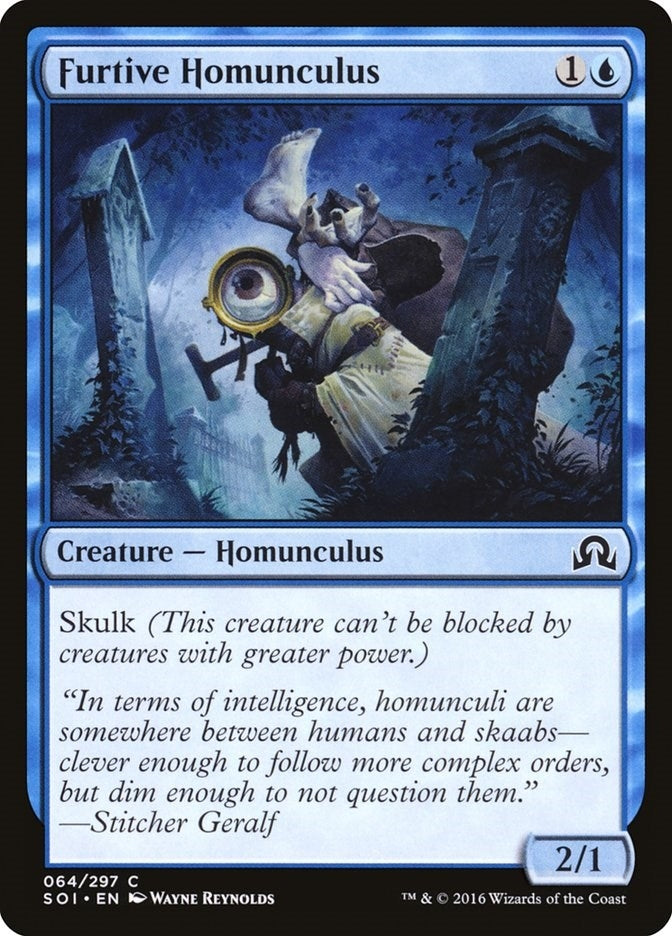 Image for Furtive Homunculus (64) (Shadows over Innistrad) (SOI) - Magic: The Gathering