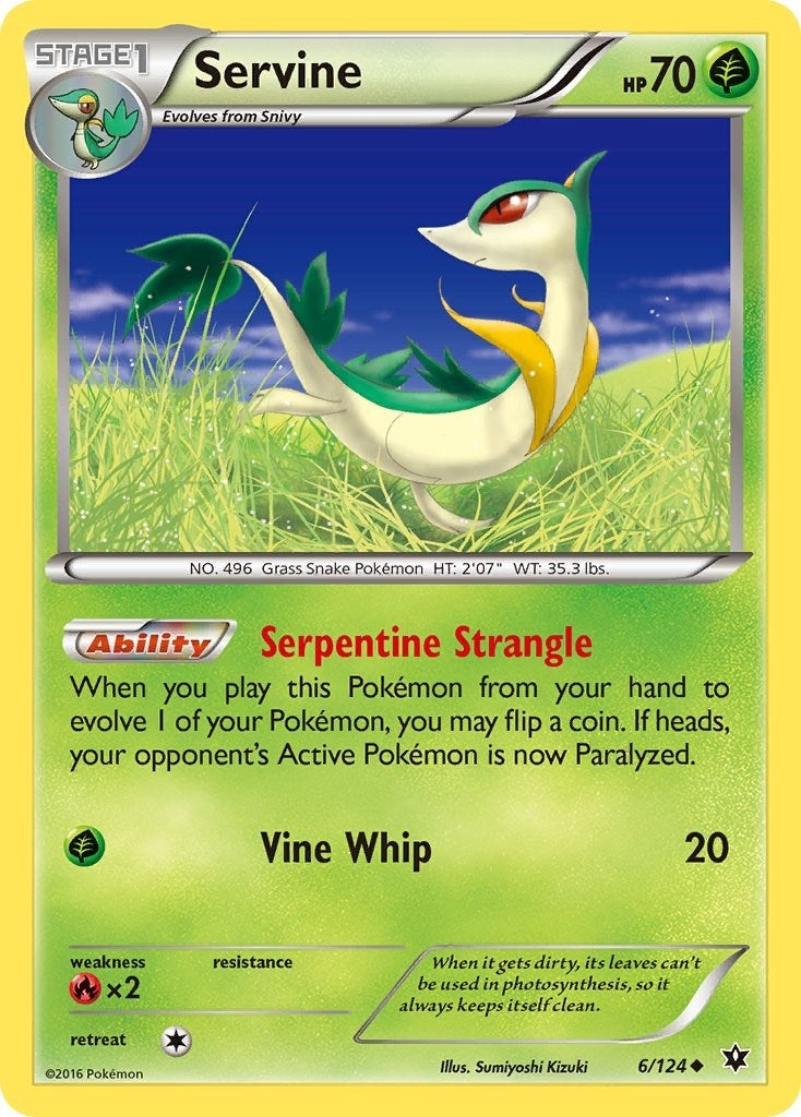 Servine (6/124) (XY - Fates Collide)