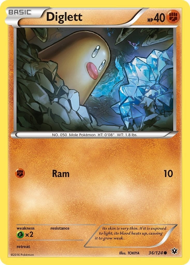 Diglett (36/124) (XY - Fates Collide)