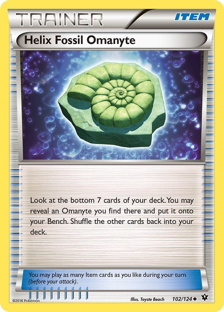 Helix Fossil Omanyte (102/124) (XY - Fates Collide)