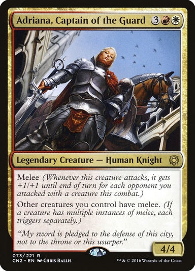 Image for Adriana, Captain of the Guard (73) (Conspiracy: Take the Crown) (CN2) - Magic: The Gathering