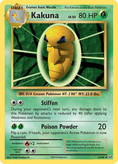 Image for Kakuna (6/108) (XY - Evolutions) (EVO) - Pokemon