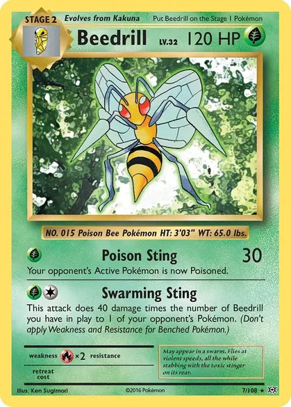 Beedrill - 7/108 - Rare