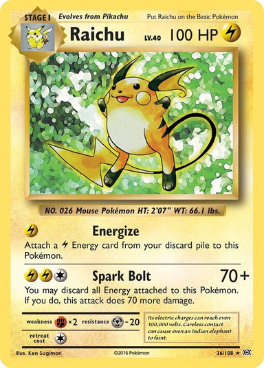 Image for Raichu (36/108) (XY - Evolutions) (EVO) - Pokemon