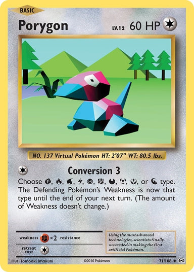 Image for Porygon (71/108) (XY - Evolutions) (EVO) - Pokemon