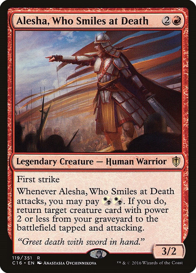 Image for Alesha, Who Smiles at Death (119) (Commander 2016) (C16) - Magic: The Gathering