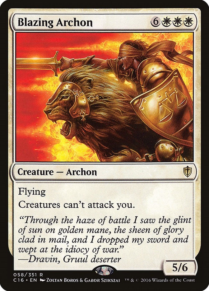 Image for Blazing Archon (58) (Commander 2016) (C16) - Magic: The Gathering