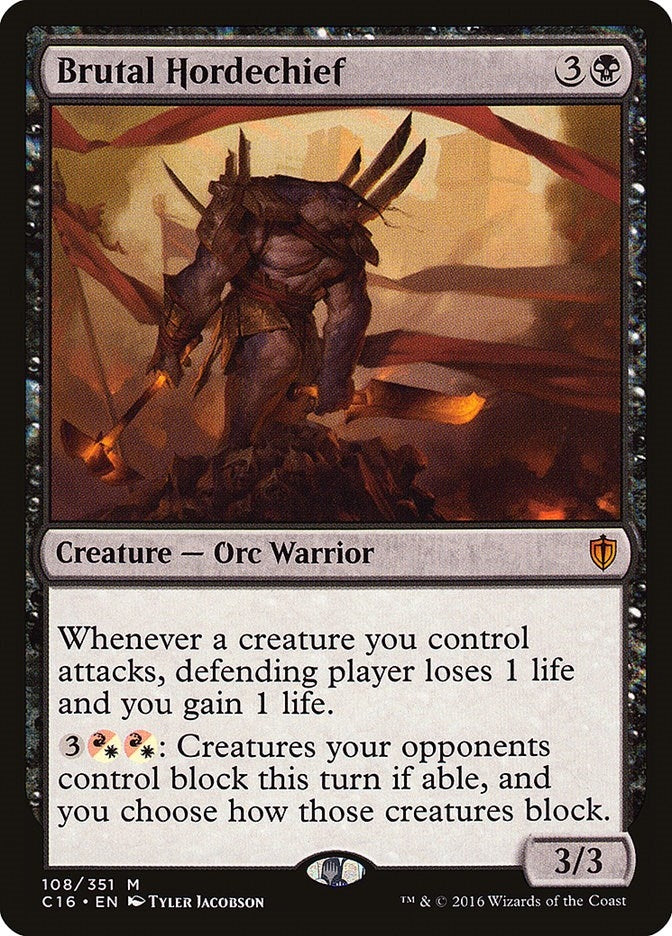Image for Brutal Hordechief (108) (Commander 2016) (C16) - Magic: The Gathering
