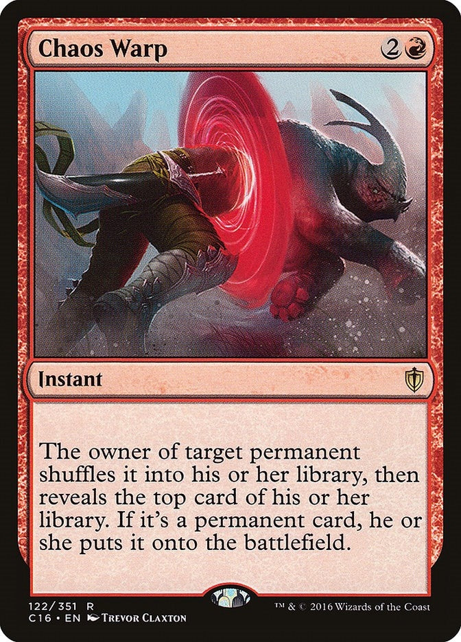 Image for Chaos Warp (122) (Commander 2016) (C16) - Magic: The Gathering