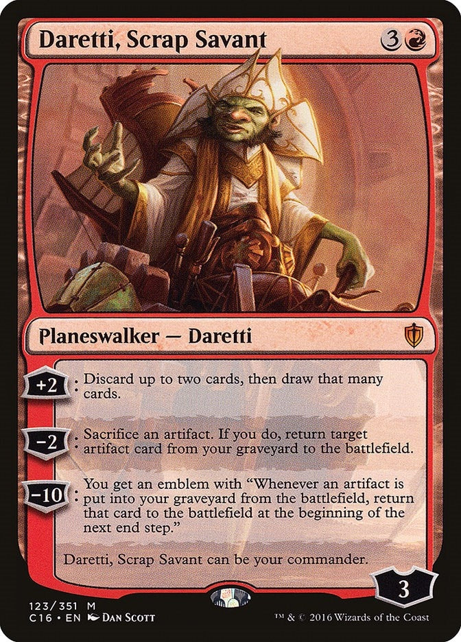 Image for Daretti, Scrap Savant (123) (Commander 2016) (C16) - Magic: The Gathering