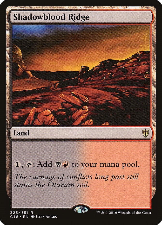 Image for Shadowblood Ridge (325) (Commander 2016) (C16) - Magic: The Gathering