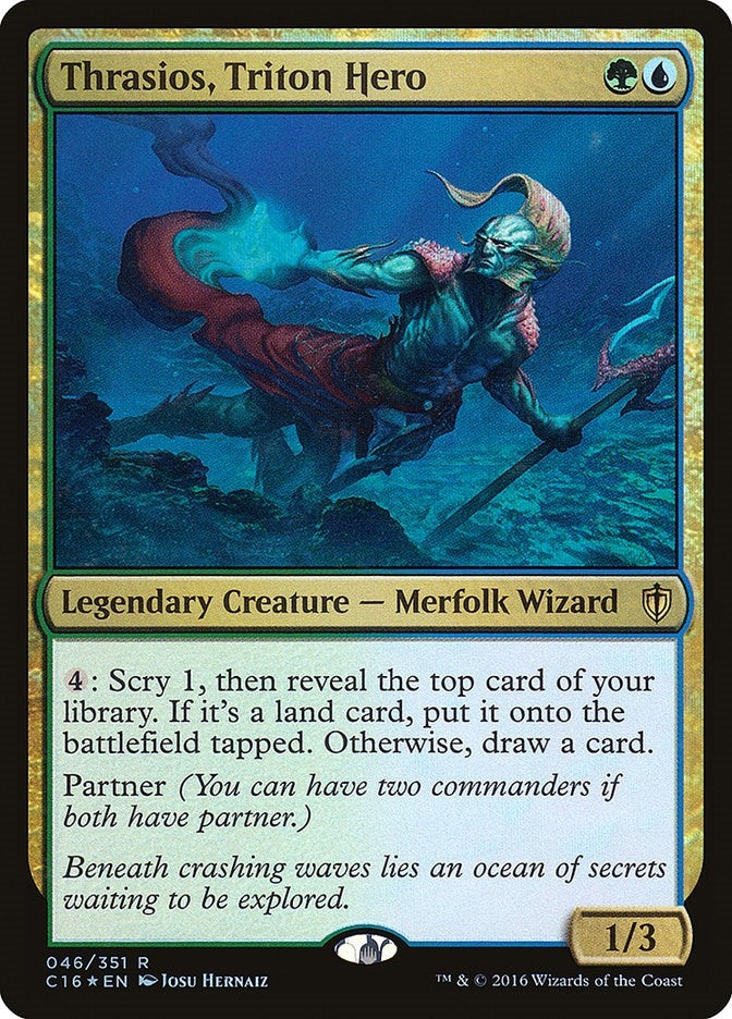 Image for Thrasios, Triton Hero (46) (Commander 2016) (C16) - Magic: The Gathering