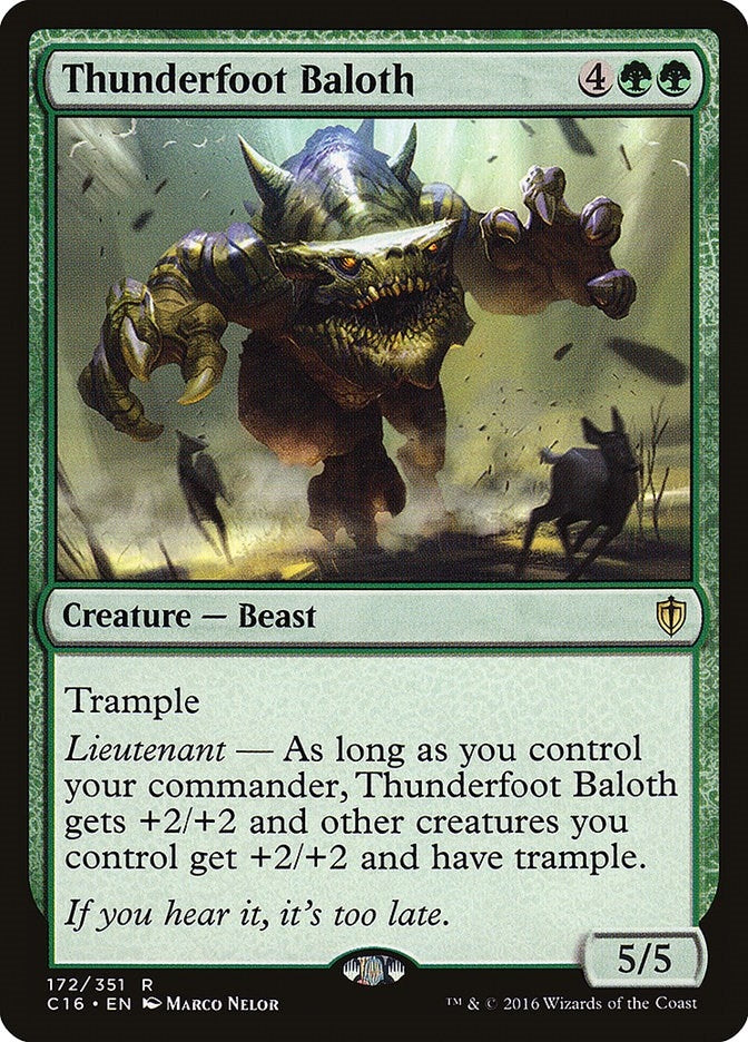 Image for Thunderfoot Baloth (172) (Commander 2016) (C16) - Magic: The Gathering