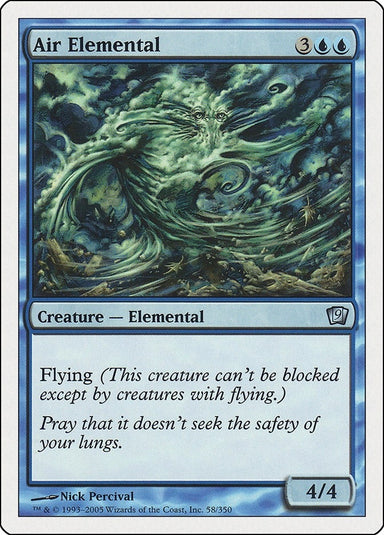 Image for Air Elemental (58) (9th Edition) (9ED) - Magic: The Gathering