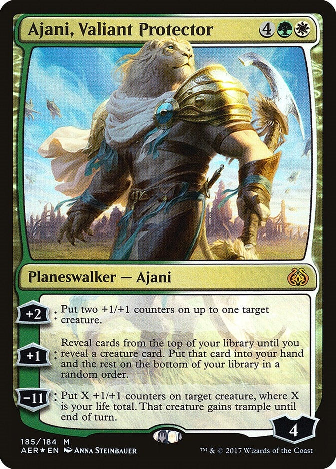 Image for Ajani, Valiant Protector (185) (Aether Revolt) (AER) - Magic: The Gathering