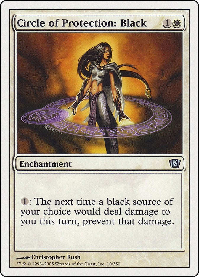 Image for Circle of Protection: Black (10) (9th Edition) (9ED) - Magic: The Gathering