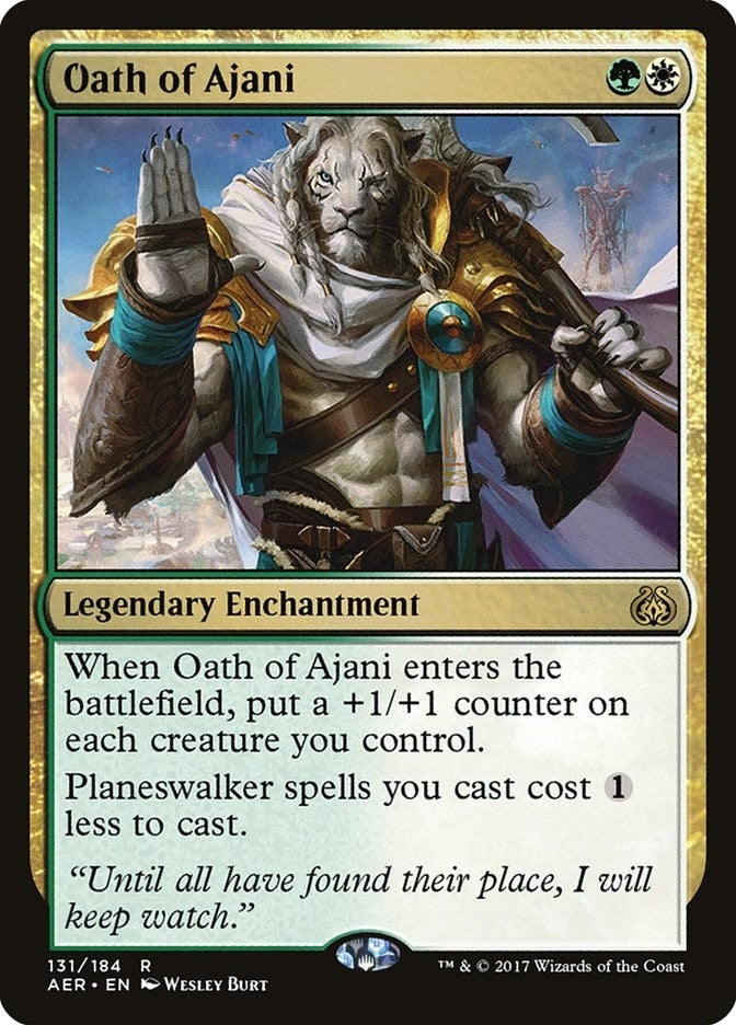 Image for Oath of Ajani (131) (Aether Revolt) (AER) - Magic: The Gathering