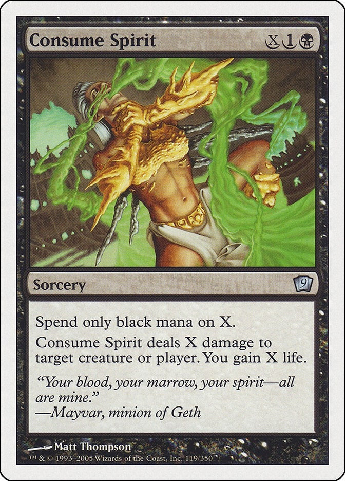 Image for Consume Spirit (119) (9th Edition) (9ED) - Magic: The Gathering