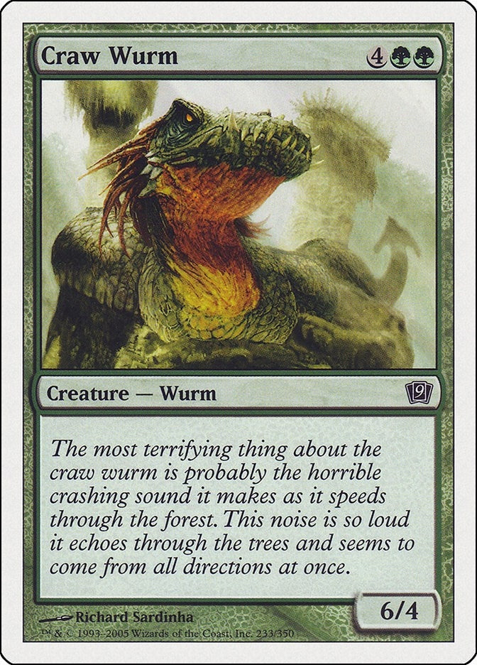 Image for Craw Wurm (233) (9th Edition) (9ED) - Magic: The Gathering