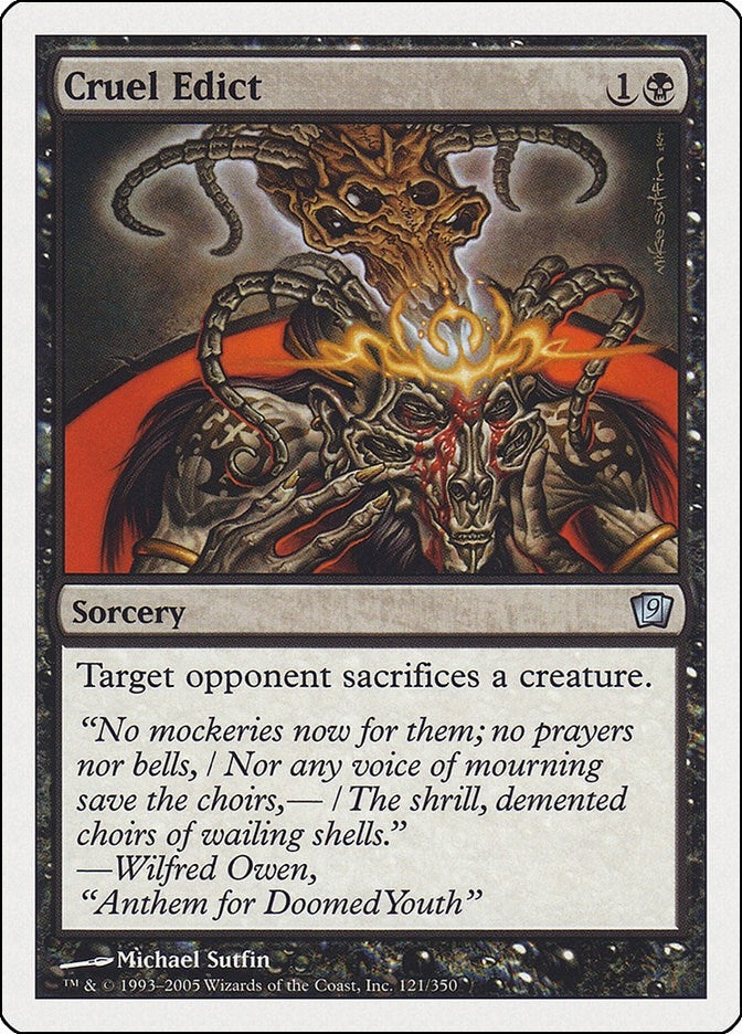 Image for Cruel Edict (121) (9th Edition) (9ED) - Magic: The Gathering