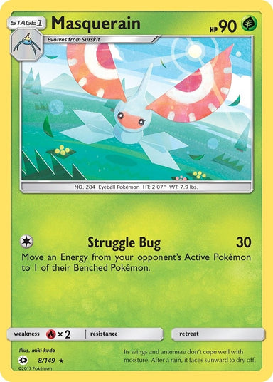 Image for Masquerain (8/149) (SM Base Set) - Pokemon