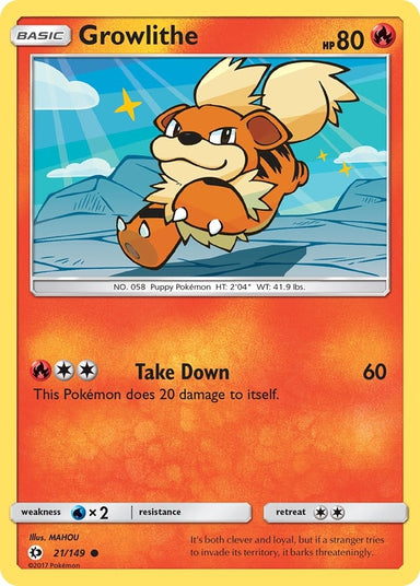 Image for Growlithe (21/149) (SM Base Set) - Pokemon