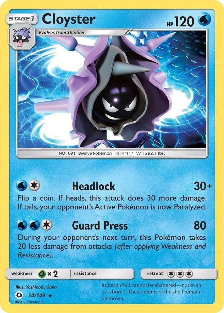 Image for Cloyster (34/149) (SM Base Set) - Pokemon