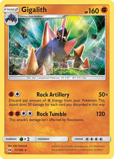 Image for Gigalith (71/149) (SM Base Set) - Pokemon