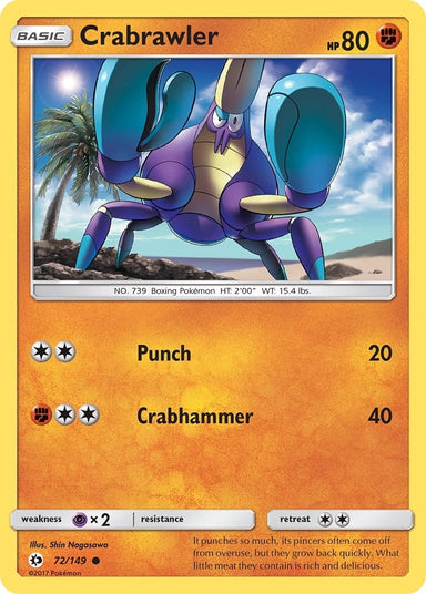 Image for Crabrawler (72/149) (SM Base Set) - Pokemon