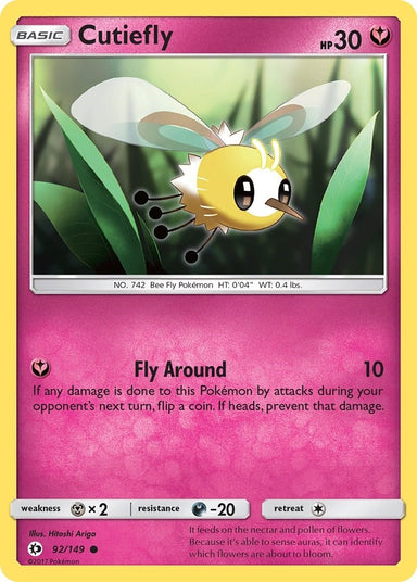 Image for Cutiefly (92/149) (SM Base Set) - Pokemon