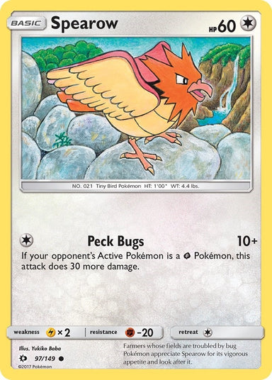 Image for Spearow (97/149) (SM Base Set) - Pokemon