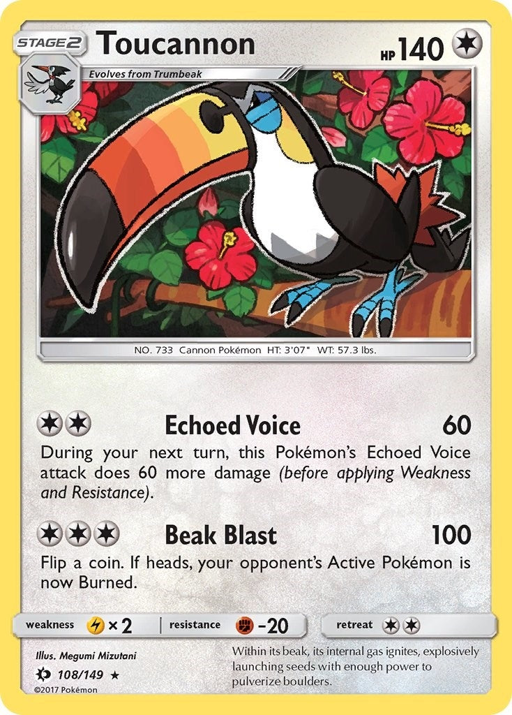 Image for Toucannon (108/149) (SM Base Set) - Pokemon