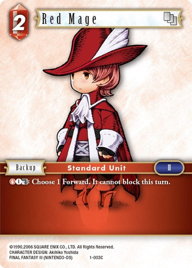 Image for Red Mage (Arc) (1-003C) (Opus I) (OP1) - Final Fantasy TCG