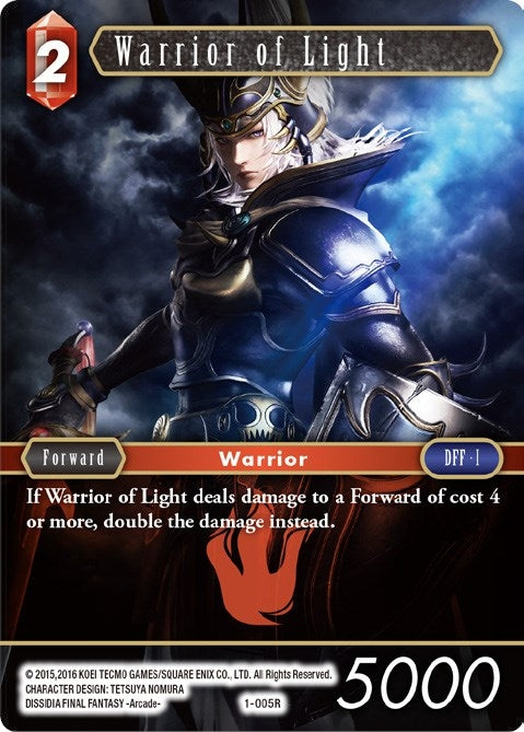 Image for Warrior of Light (Fire) (1-005R) (Opus I) (OP1) - Final Fantasy TCG