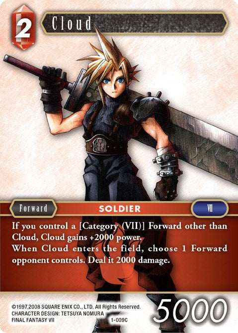 Image for Cloud (Common) (1-009C) (Opus I) (OP1) - Final Fantasy TCG