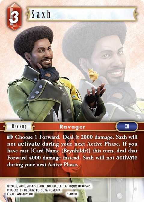 Image for Sazh (1-013H) (Opus I) (OP1) - Final Fantasy TCG